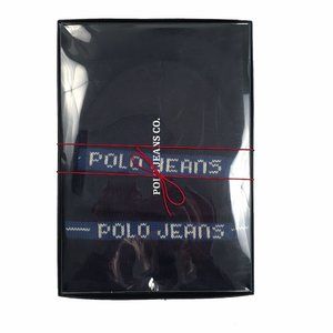 NEW Vintage Ralph Lauren Polo Jeans Company Hat & Scarf Gift Set!  Navy & Blue